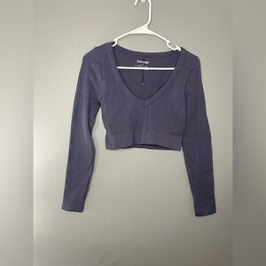 Garage Women's Purple Long Sleeve CropTop